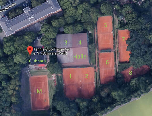 Anlage des Tennis-Club Tiergarten